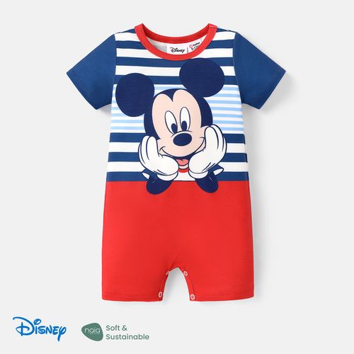 Disney Baby Boy/Girl Colorblock Short-sleeve Graphic Naia™ Romper