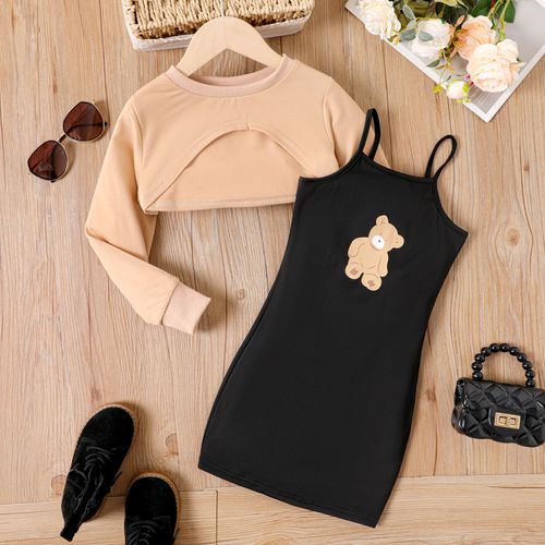 2 pezzi Bambini Vestito con gonna Ragazza A tema animali