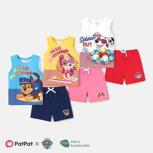 PAW Patrol Toddler Girl/Boy 2pcs Naia™ Striped Character Print Tank Top and Shorts Set