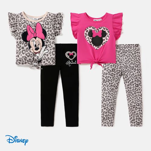 Disney Toddler/Kid Girl 2pcs Naia™ Leopard Character Print Flutter-sleeve Tee and Pants Set