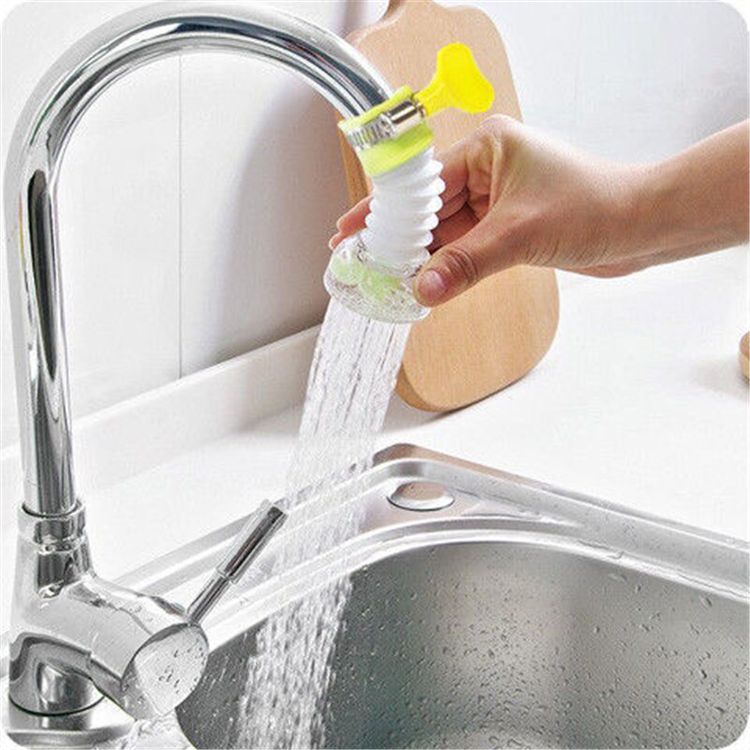360 Degree Adjustable Water Tap Extension Filter Shower Water Tap Bathroom Faucet Extender Home Kitchen Accessories Light Pink