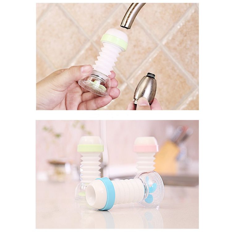 360 Degree Adjustable Water Tap Extension Filter Shower Water Tap Bathroom Faucet Extender Home Kitchen Accessories Light Pink