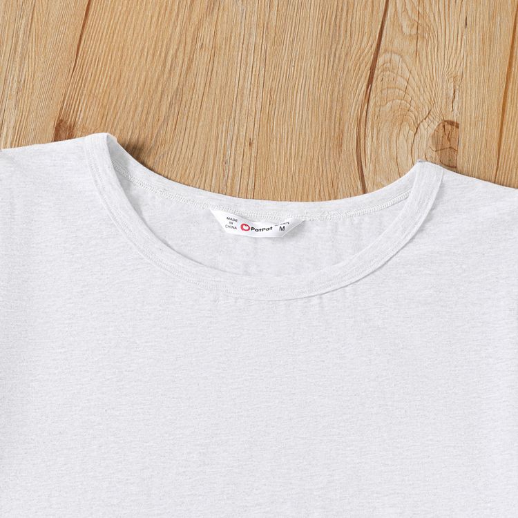 Kid Boy/Kid Girl 95% Cotton Face Emoji Print Casual Short-sleeve Tee White