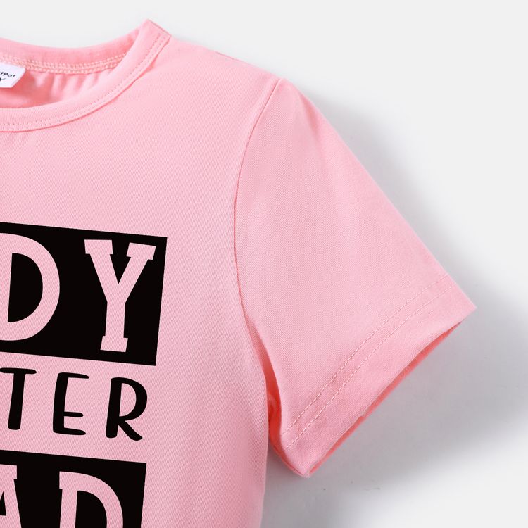 Letter Print Cotton Short-sleeve T-shirts for Dad and Me Multi-color