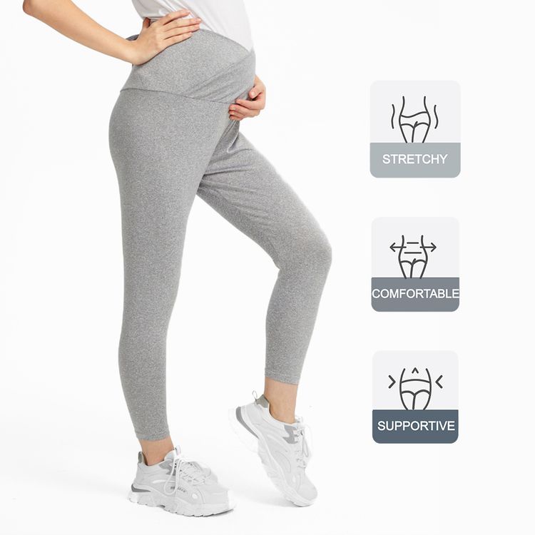 Maternity Solid Ankle-length Leggings 