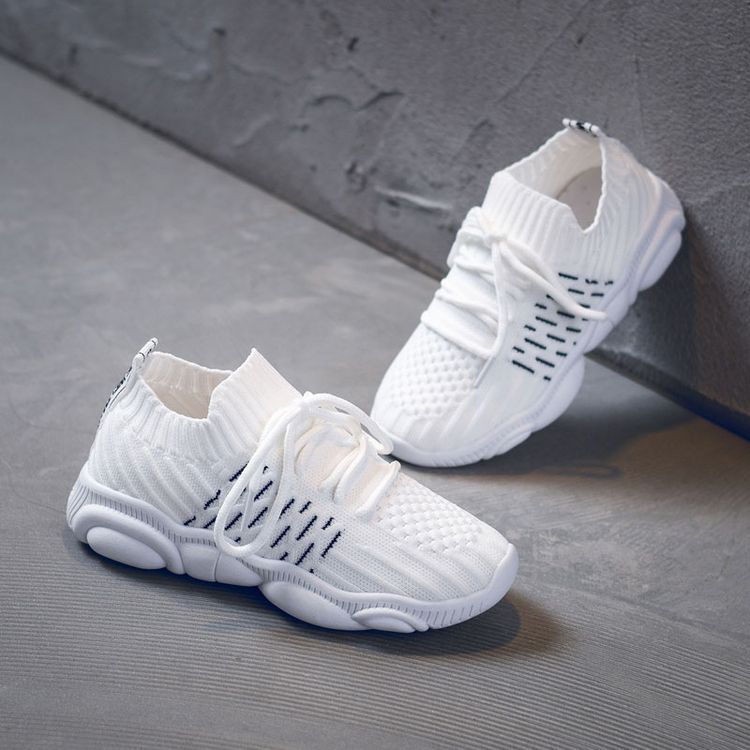 Toddler Boy / Girl Trendy Solid Mesh Breathable Athletic Shoes White