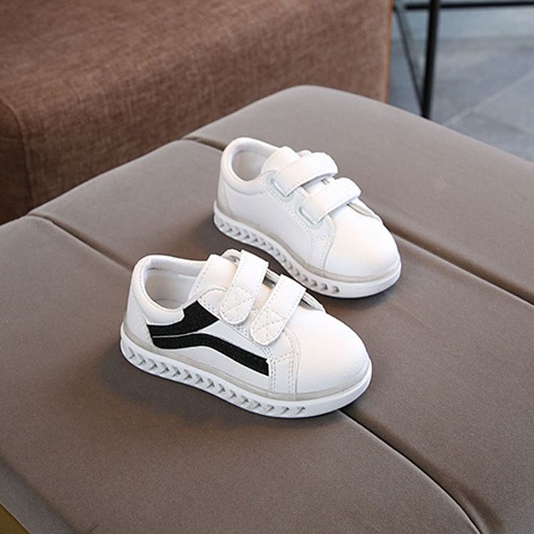 Baby/ Toddler's Sequin Stripe LED Sneaker Black