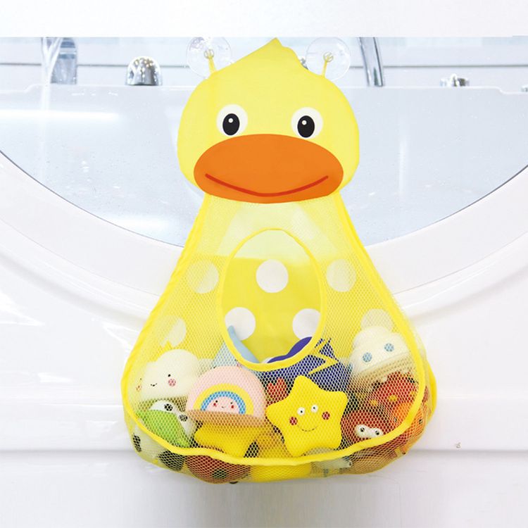 Baby Shower Bath Toy Storage Bag Little Duck Little Frog Net Bathroom Organizer Yellow