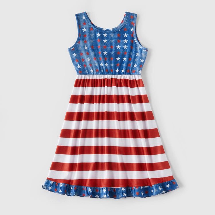 Mosaic Independence Day Stripe and Stars Family Matching Sets Dark blue/White/Red