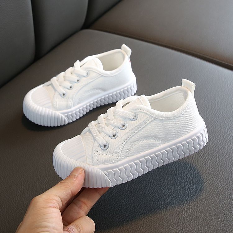 Toddler / Kid Solid Canvas Shoes White