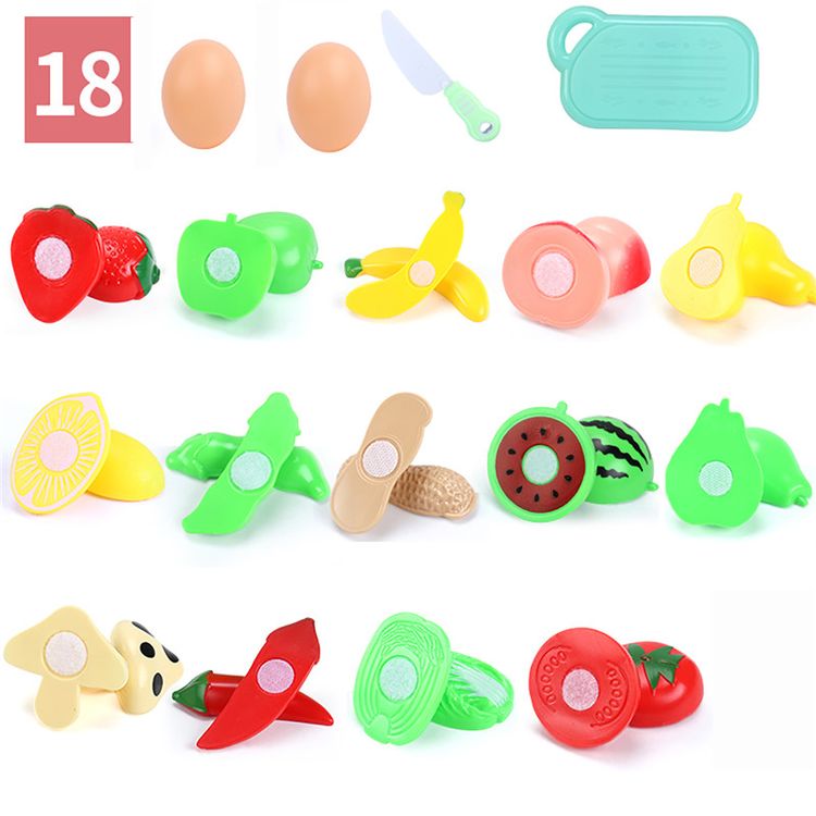 Kids Pretend Role Play Kitchen Fruit Vegetable Food Toy Cutting Set Child GiftA! 