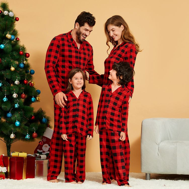 Red Check flannel Christmas tartan nightshirt
