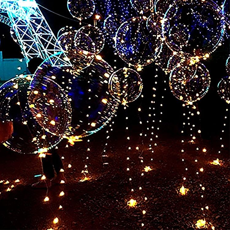 LED Bubble Balloon Copper Wire String Lights Wedding Birthday Holiday Party Decorations LED Light Balloon White
