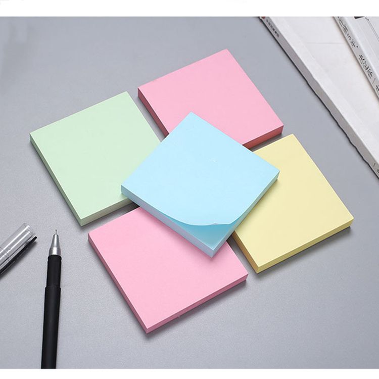 100 Sheets Sticky Notes Bright Colors Self-Stick Pads Easy to Post Notes for Study Works Daily Life Pink