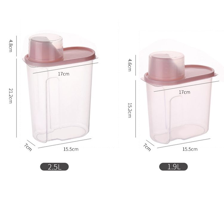 Airtight Food Storage Containers, Kitchen Pantry Organization and Storage, Plastic Canisters with Durable Lids Pink