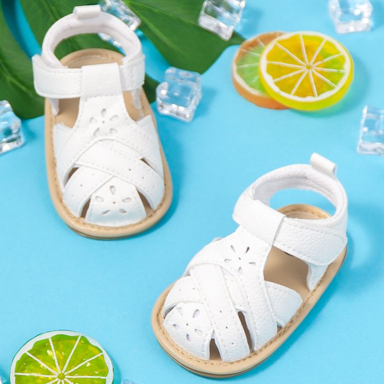 Baby / Toddler Hollow Out Solid Prewalker Shoes White