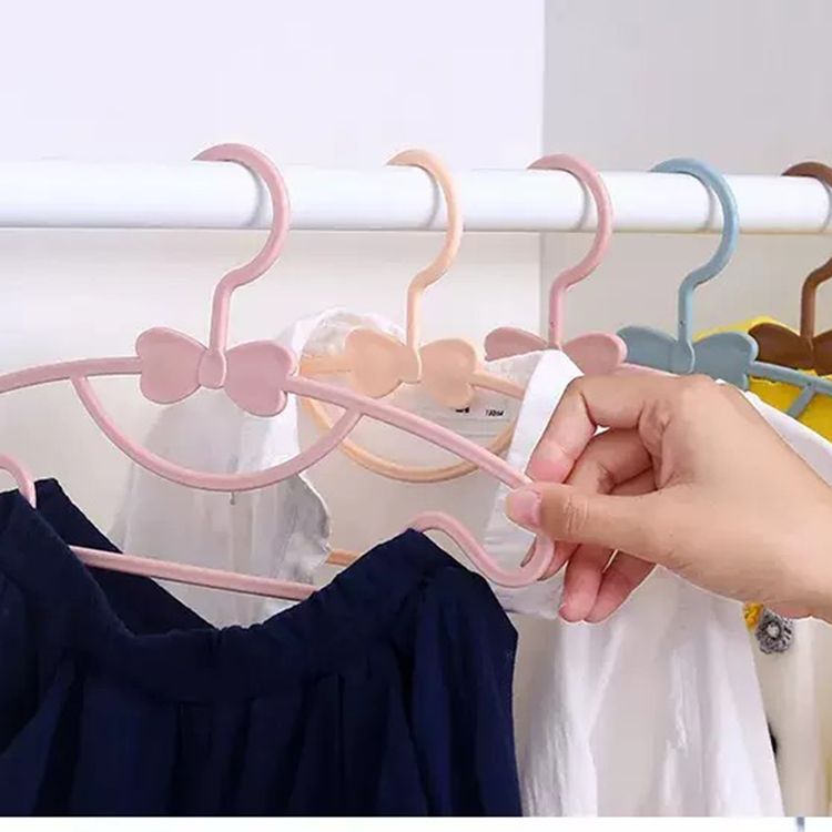 10-pack Baby Hangers Plastic Kids Non-Slip Clothes Hangers for Laundry and Closet White