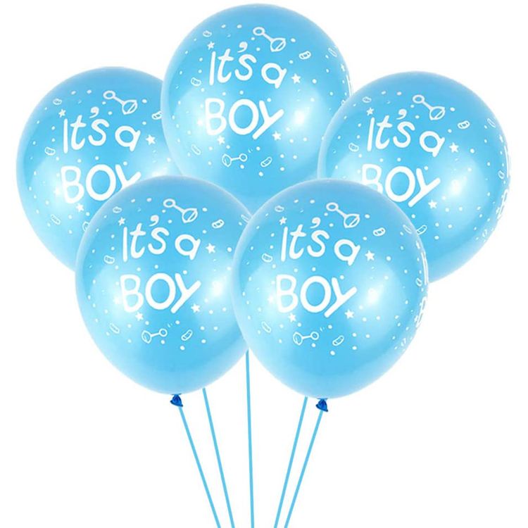 10-pack Blue & Pink Baby Gender Reveal Balloons Letter Balloons for Baby Shower Gender Reveal Party Supplies Decor Multi-color