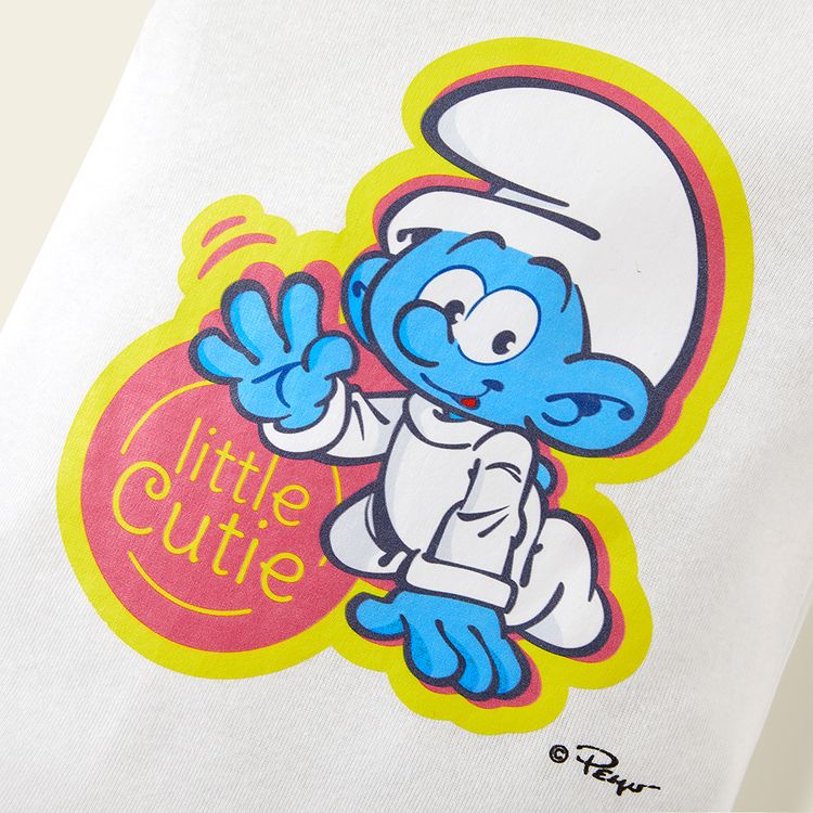 Smurfs Baby Boy Mini Boss Cotton Bodysuit/One Piece White