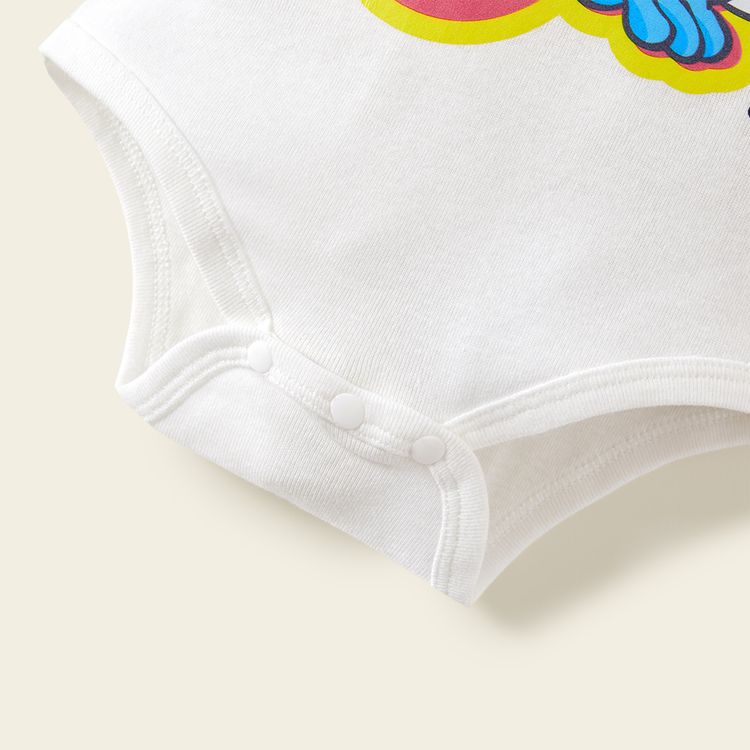 Smurfs Baby Boy Mini Boss Cotton Bodysuit/One Piece White