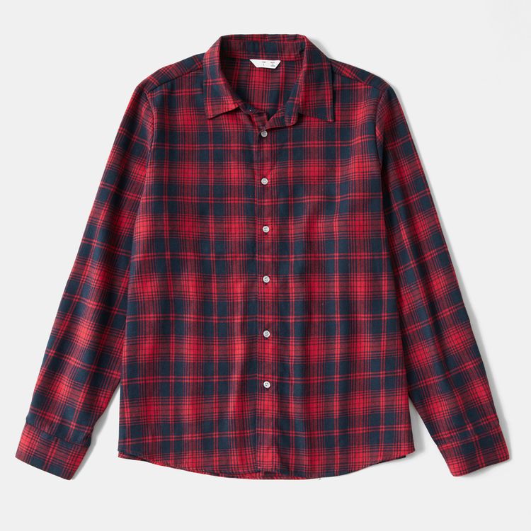 girls red dress shirt