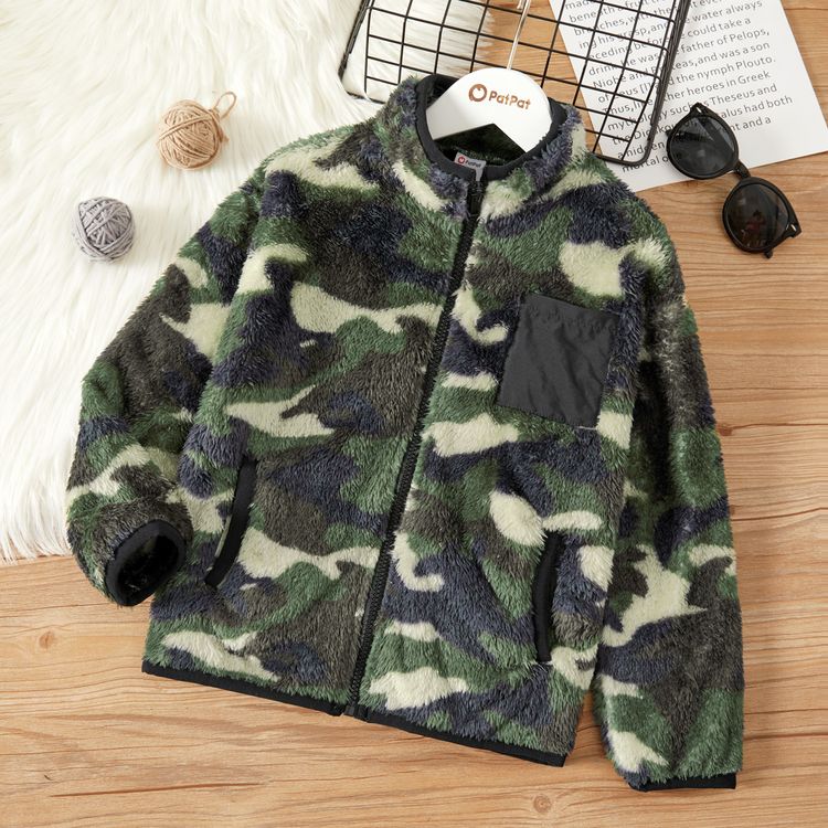 fuzzy camo jacket