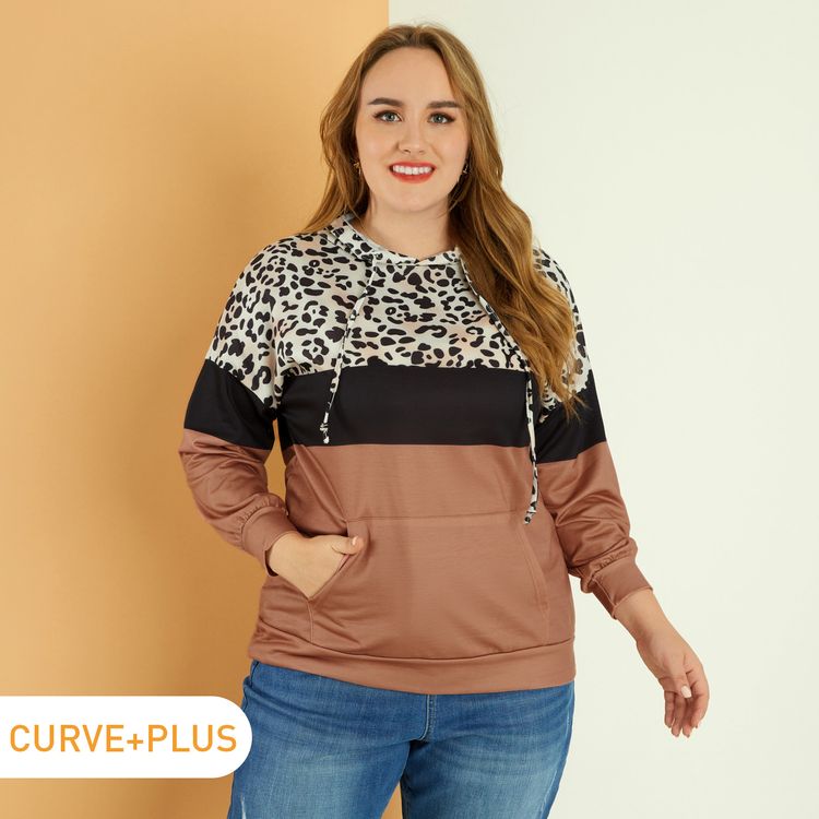 plus size leopard sweatshirt