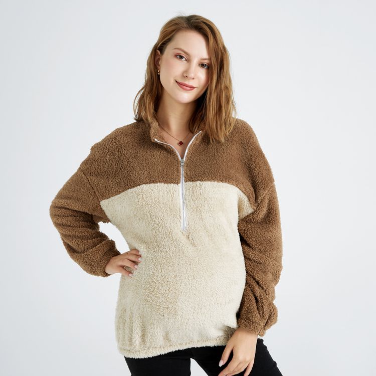 nursing sherpa pullover
