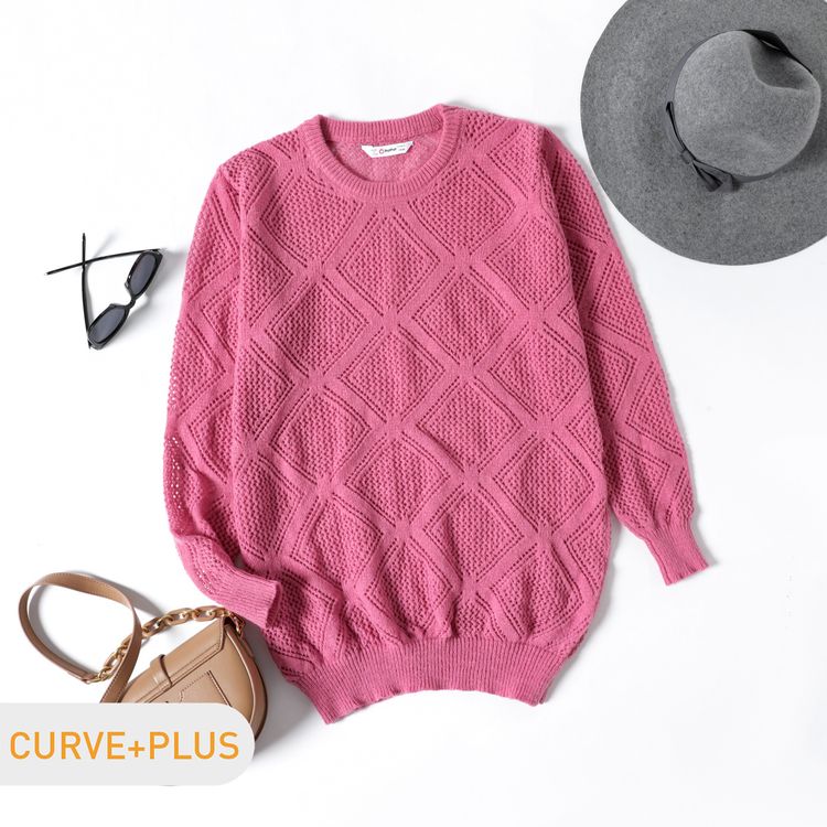 plus size hot pink sweater