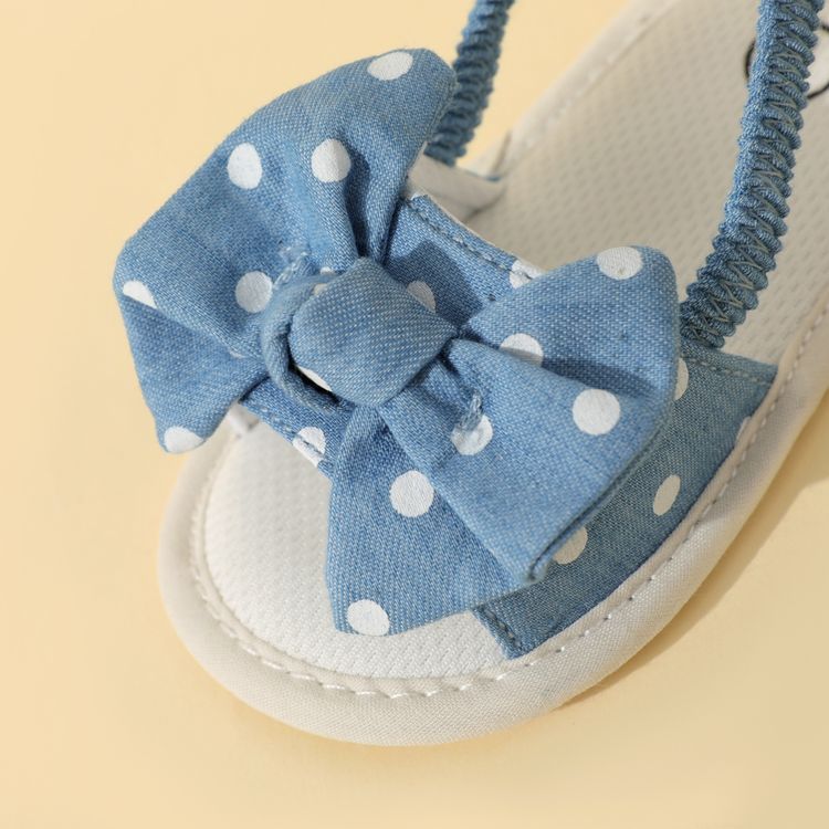 Baby / Toddler Bow Slingback Open Toe Soft Sole Sandals Prewalker Shoes Light Blue