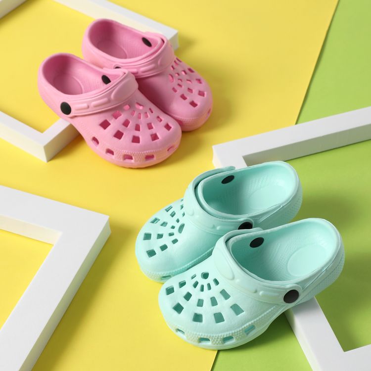 Toddler / Kid Solid Color Minimalist Hole Shoes Beach Shoes Mint Green