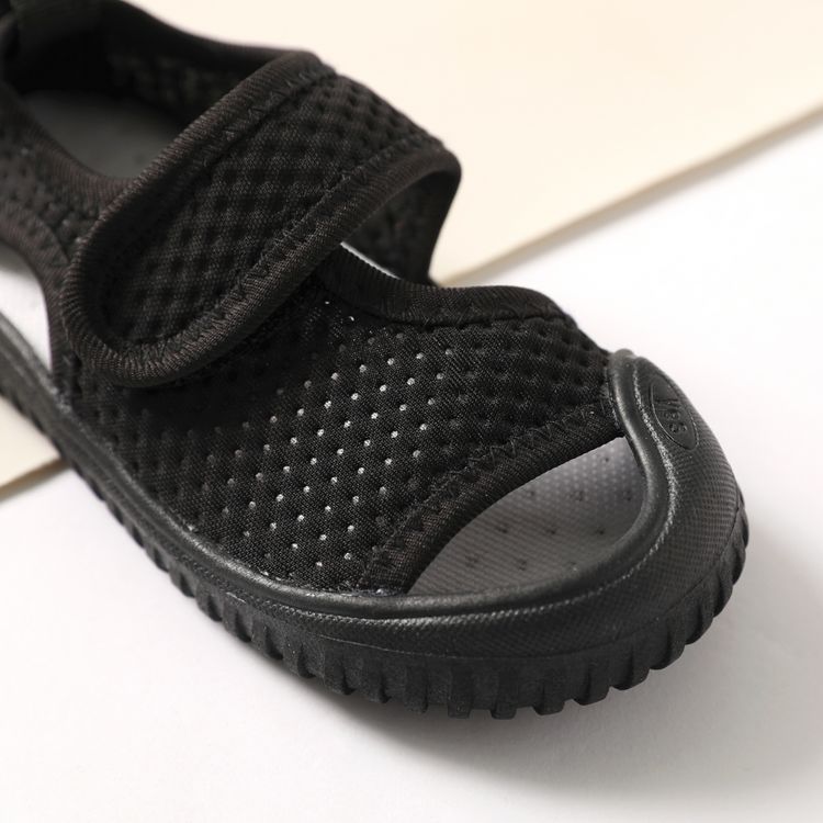 Toddler / Kid Velcro Strap Breathable Hollow Out Mesh Sandals Black