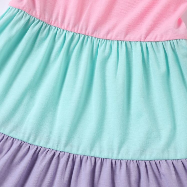 Kid Girl Colorblock Tiered Camni Dress ColorBlock