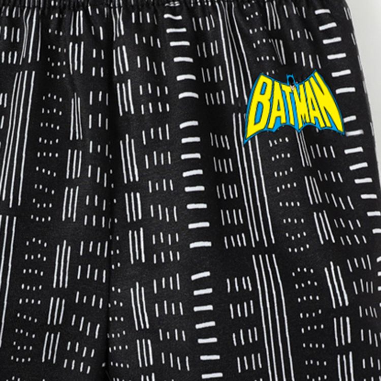 Batman Baby Boy Classic Logo Hooded Sweatshirt and Bodysuit and Pants Black