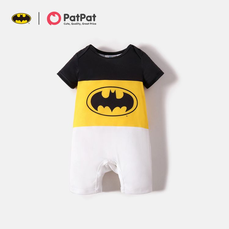 Batman Graphic Colorblock Short-sleeve T-shirts for Dad and Me BlackandWhite