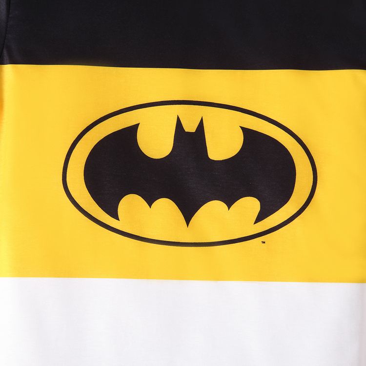 Batman Graphic Colorblock Short-sleeve T-shirts for Dad and Me BlackandWhite