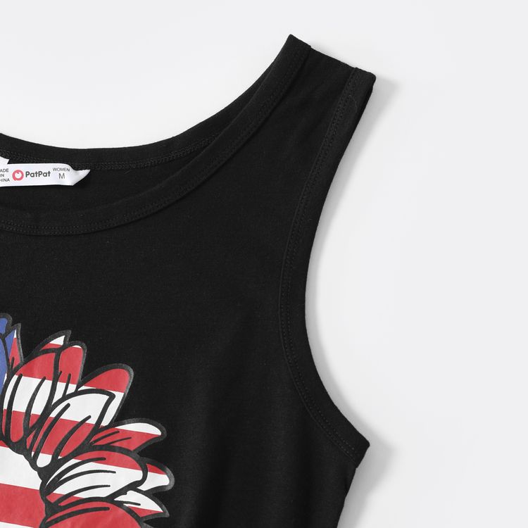 Mosaic Independence Day Stripe and Star Family Matching Sets Black