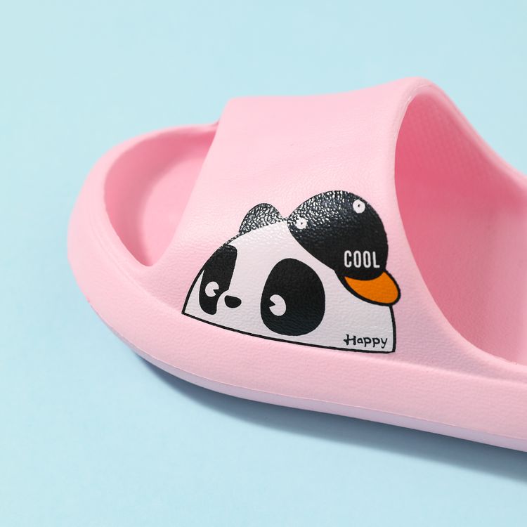 Toddler / Kid Cartoon Panda Pattern Antiskid Slippers Pink