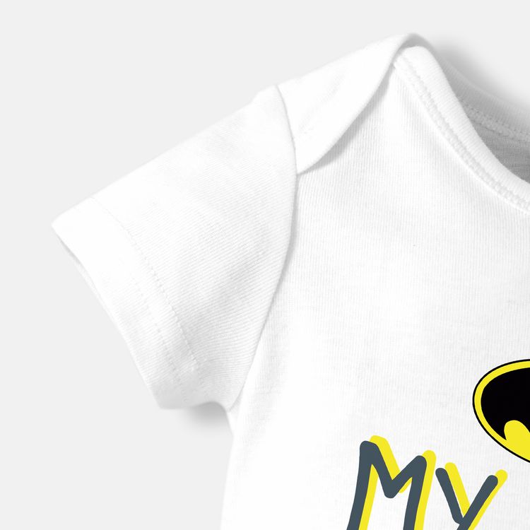 Superman Father's Day Baby Boy/Girl 100% Cotton Graphic Short-sleeve Romper White
