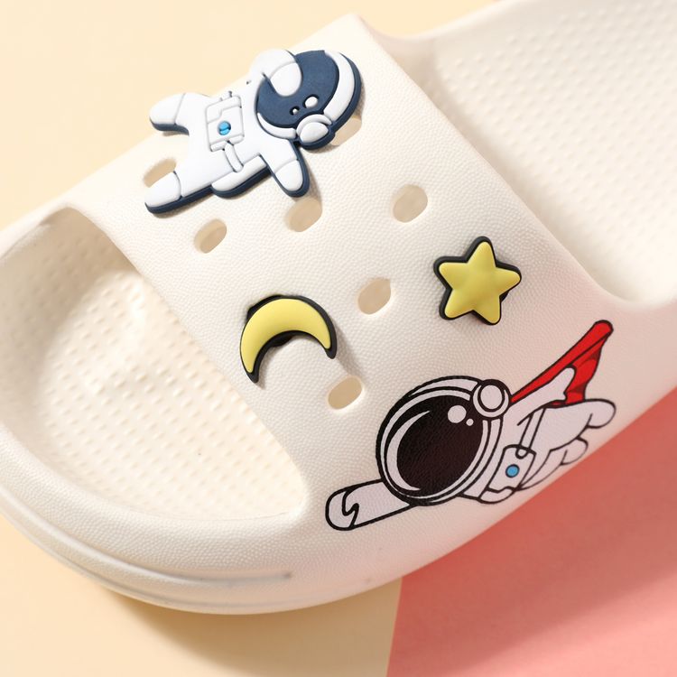 Toddler / Kid Cartoon Astronaut Spaceship Pattern Slippers White