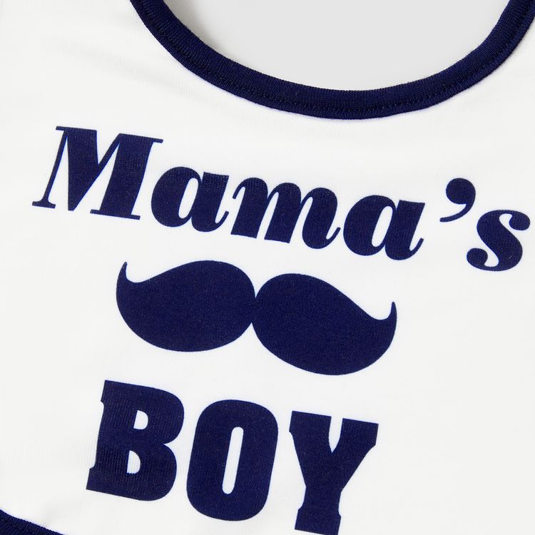 'He wants his bib' Shark Print Jumpsuit Pajama Sets for Daddy & Me royalblue