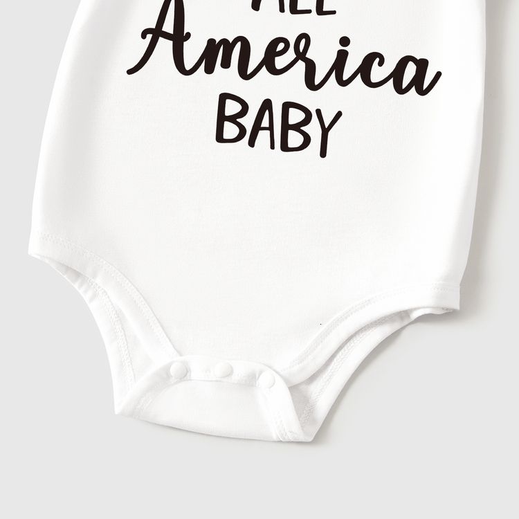Family Matching 100% Cotton Short-sleeve Stars Striped Sunglasses and Letter Print T-shirts Multi-color