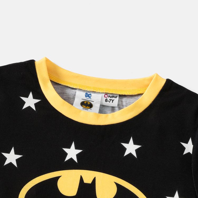 Justice League Kid Boy Stars Print Short-sleeve Tee Black