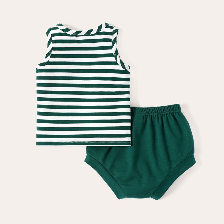 2-Pack Baby Boy Cotton Striped Tank Tops and Solid Shorts Sets Color block