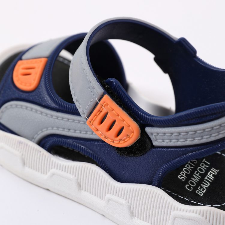 Toddler Color Block Velcro Sports Sandals Dark Blue