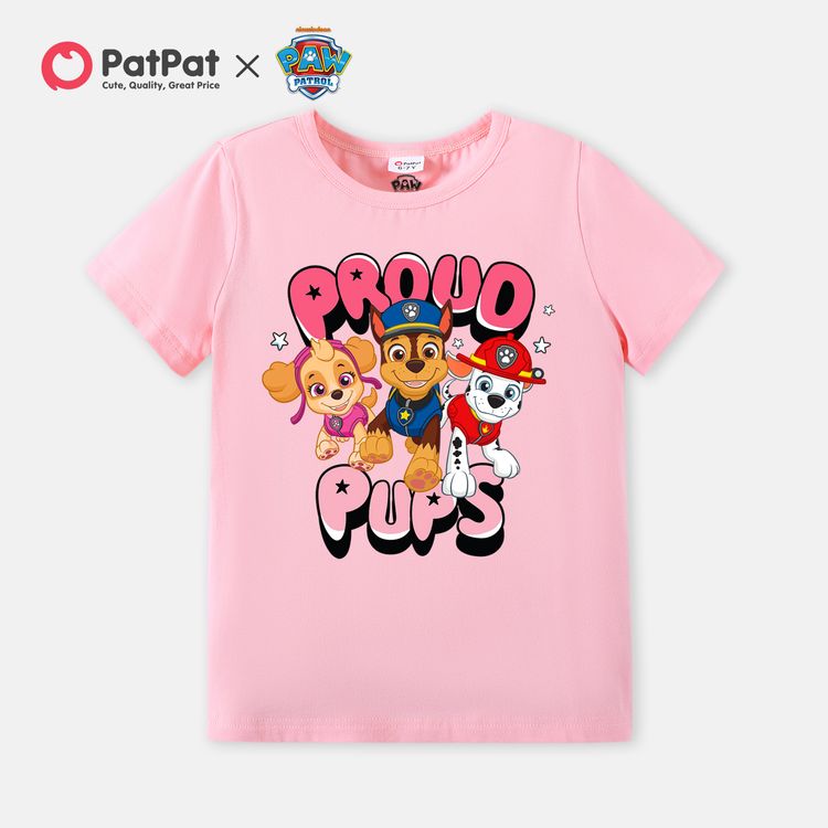 PAW Patrol Mommy and Me 100% Cotton Short-sleeve Graphic Pink T-shirts Light Pink