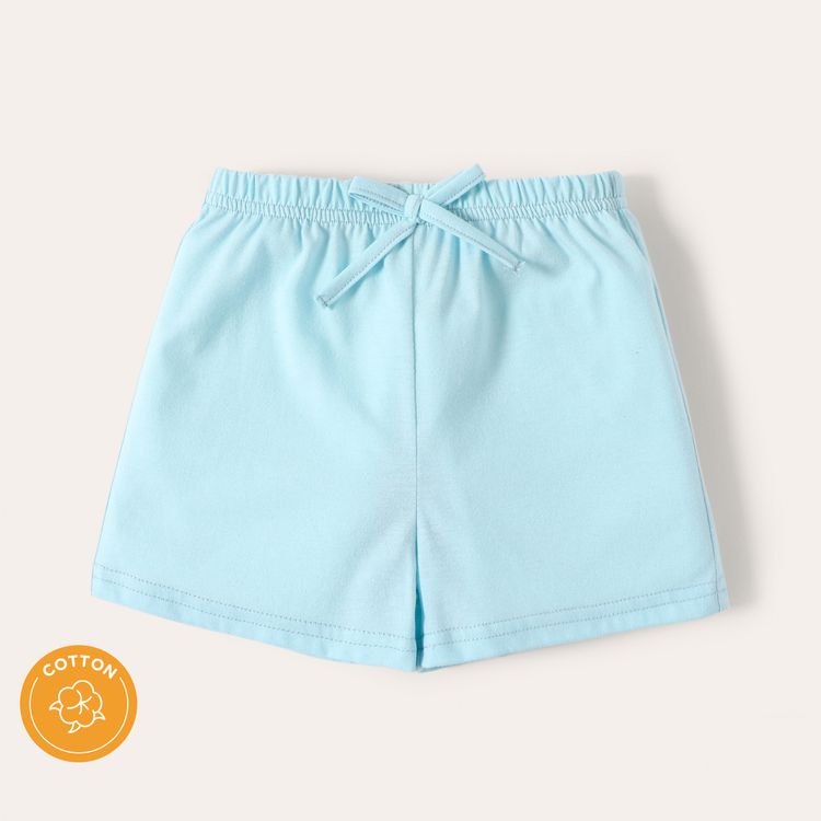 3-Pack Baby Boy Elasticized Waist Solid Shorts Set Color block