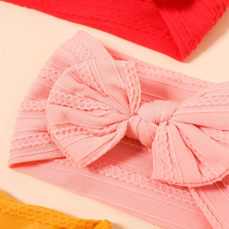 3-pack Solid Bowknot Headband for Girls Red