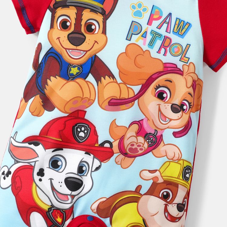 PAW Patrol Little Boy Allover Print Short-sleeve Jumpsuit ColorBlock