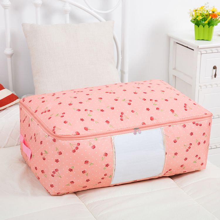 Portable Clothing Storage Bag Organizer Folding Closet Organizer For PillowQuilt 